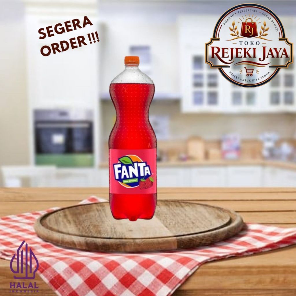 Fanta Minuman Soda Strawberry 1 Liter Segar