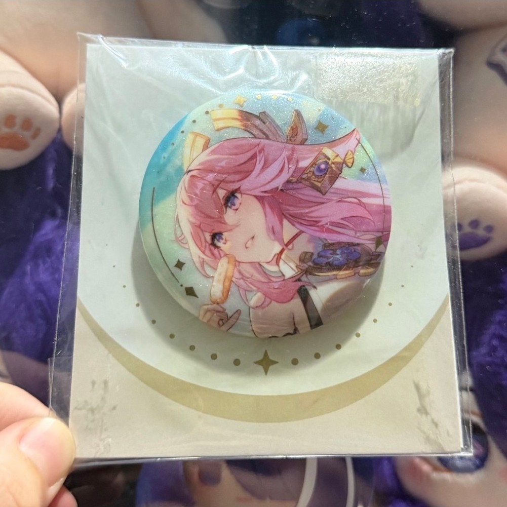 Official merch Yae Miko Anecdote series can badge Genshin Impact pin hoyo game anime mihoyo hoyovers