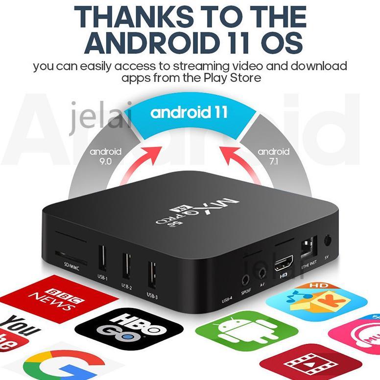 BESTPROMO MXQ Pro 4k 5g 16g+256gb Android 11 Stb Android TV Box Full Root Unlock Set Top Box Tv Digi