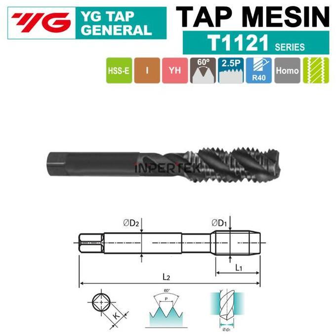 TOPFUF Tap M6 YG Tap YG M6 Tap SPIRAL M6 Tap 6 Tap M6 Spiral YG TAP