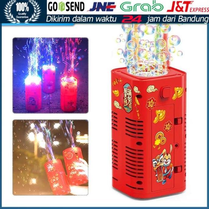 LIVINMART Bubble Air Maker Mesin Elektrik LED Mainan Gelembung Sabun Otomatis