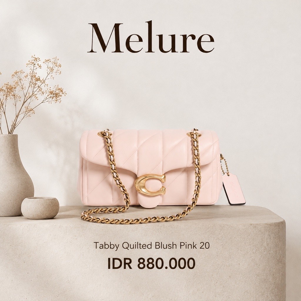 Tabby Quilted Blush Pink Shoulder Bag 20