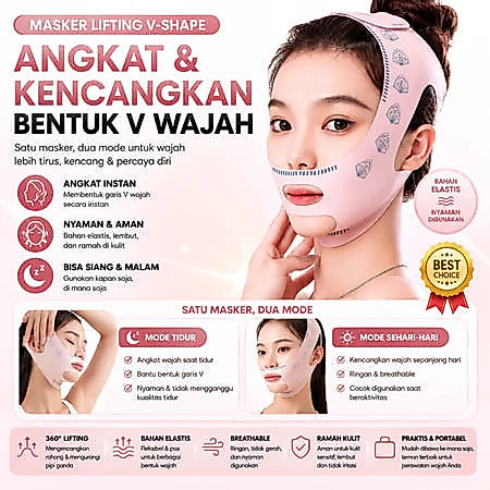 Masker pengencang VLift /Pengangkat Wajah V Shape 3D Original | MC
