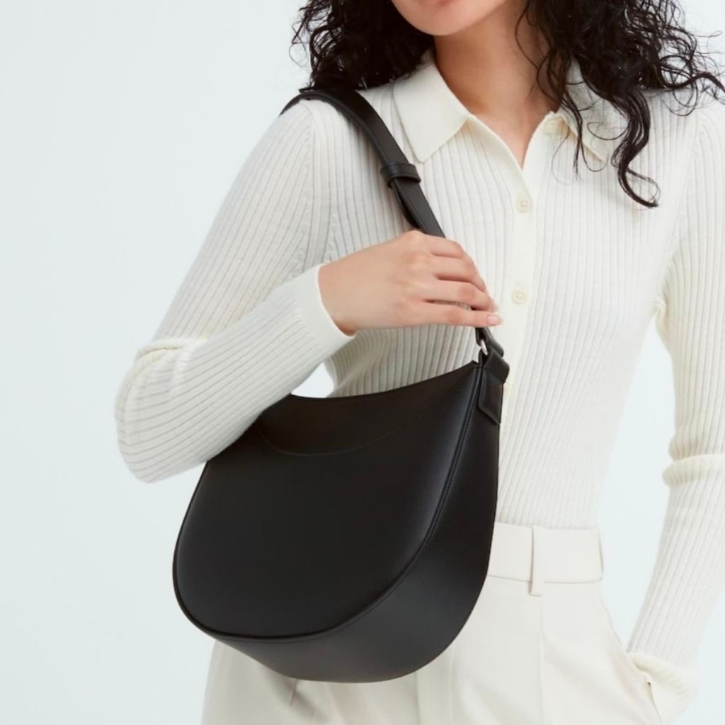[Preloved] Tas Bahu Uniqlo Faux Leather One Handle Bag