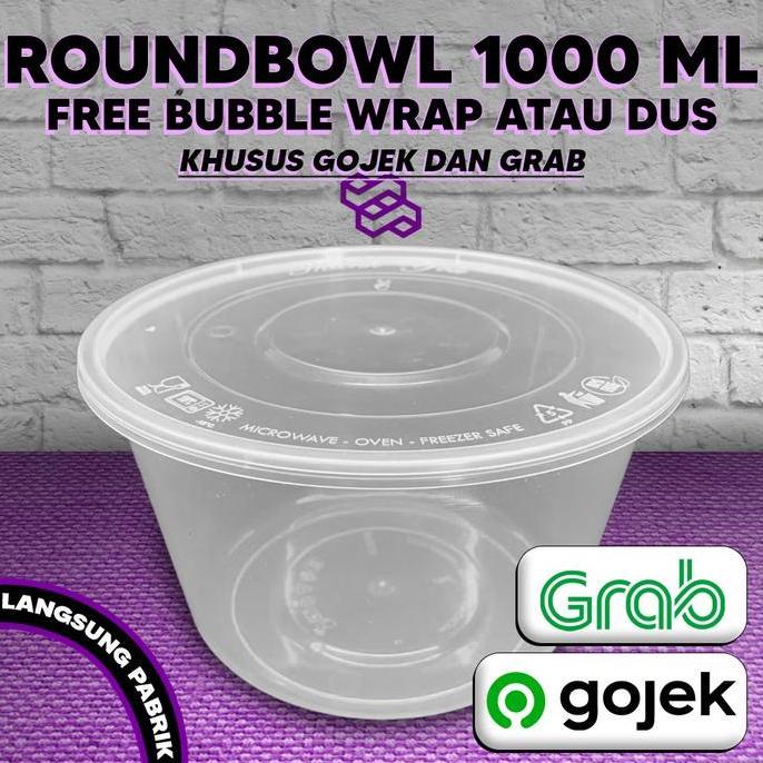 THINWALL MANGKOK BULAT 1000 ML / THINWALL ROUNDBOWL 1000ML VIRALL