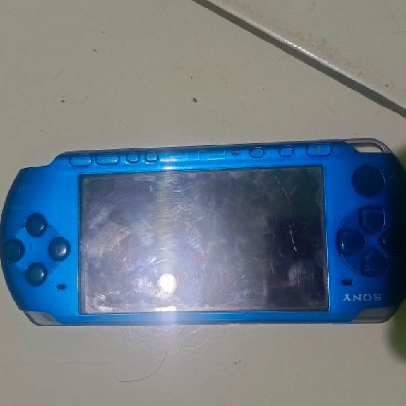 Sony PSP 3006 Biru CFW 32GB Mulus Tombol Normal