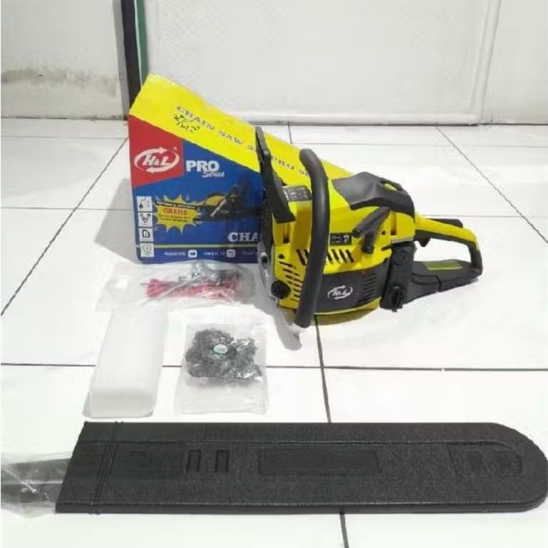 Mesin Gergaji Kayu Chainsaw 22 Inch H&L Pro 5800+ Alat Tebang Kayu