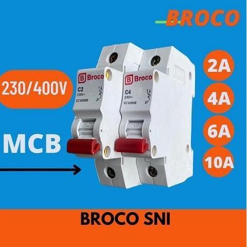 Mcb Merk Broco Meteran Listrik Sekring Kwh Pln 2A 4A 6A 10A