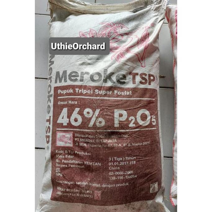 Promo Meroke TSP (MerokeTSP) Pupuk Tripel Super Fosfat Kemasan Repack 1 kg Diskon