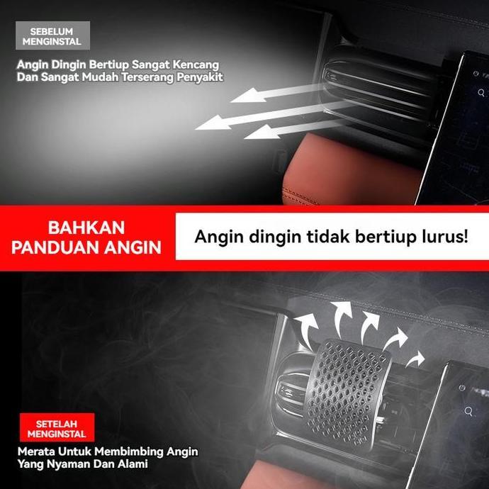 Promo Penutup Ventilasi AC Mobil - Diffuser & Deflektor Angin, Penghilang Embun, Pengatur Arah Udara