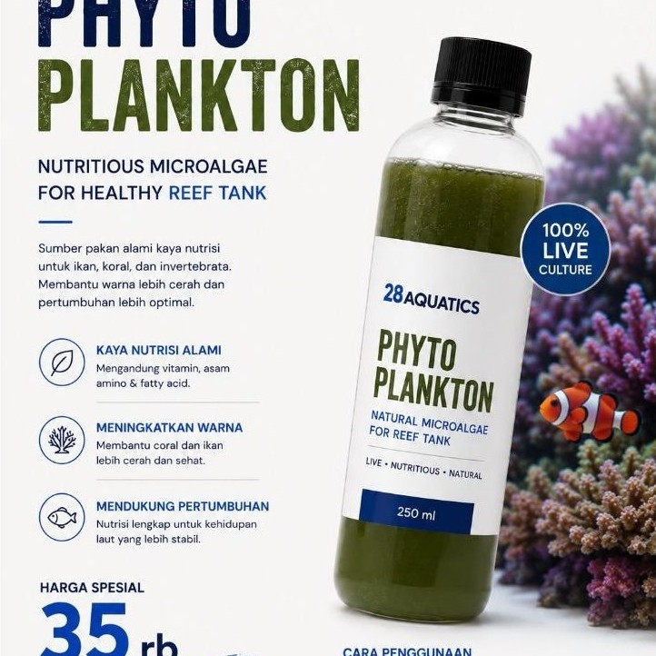 Phytoplankton Nannochloropsis Fresh Dosing Reef Tank