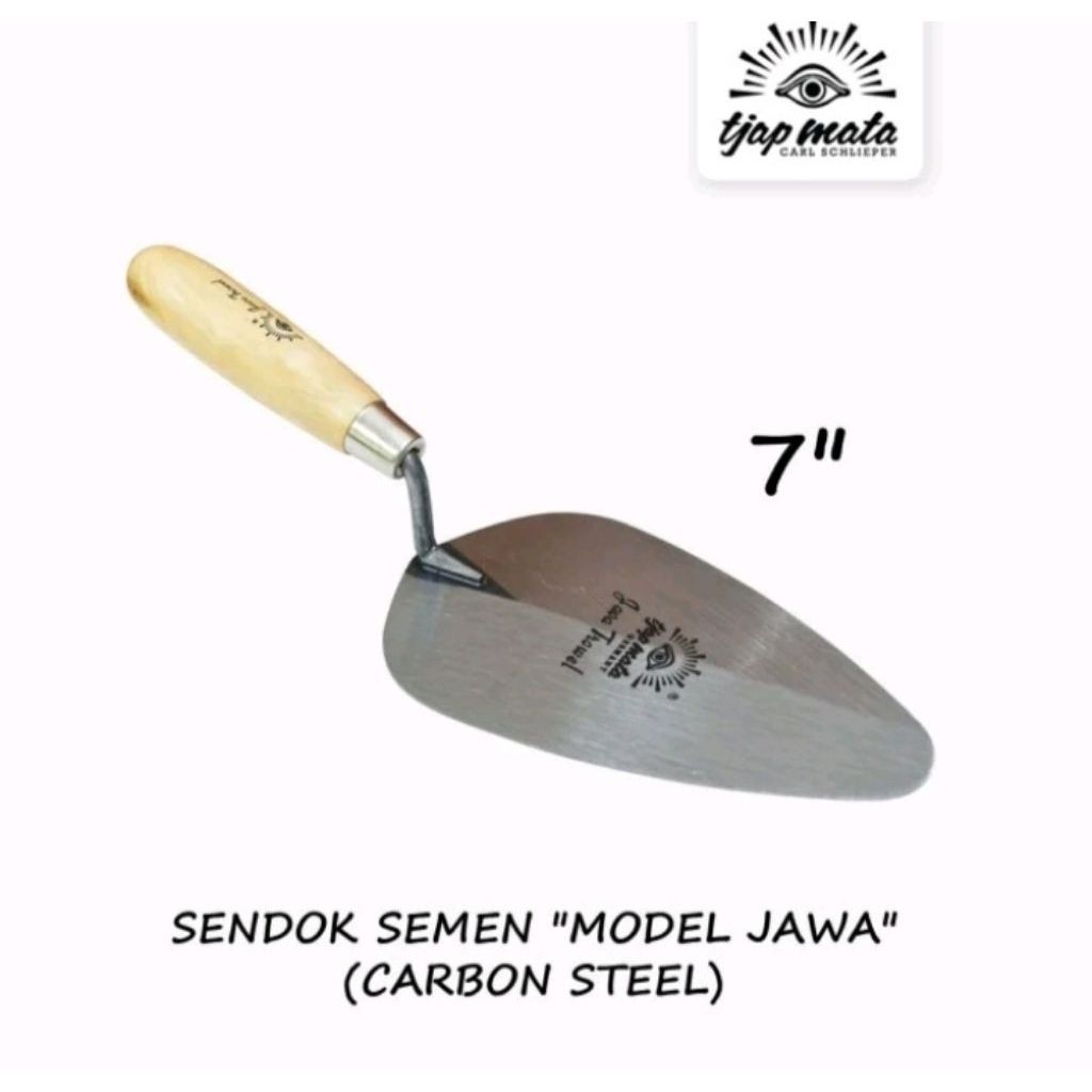 Tjap Mata Sendok Semen 7 Inch Cetok Semen Jawa Carbon Steel Tjap Mata Original