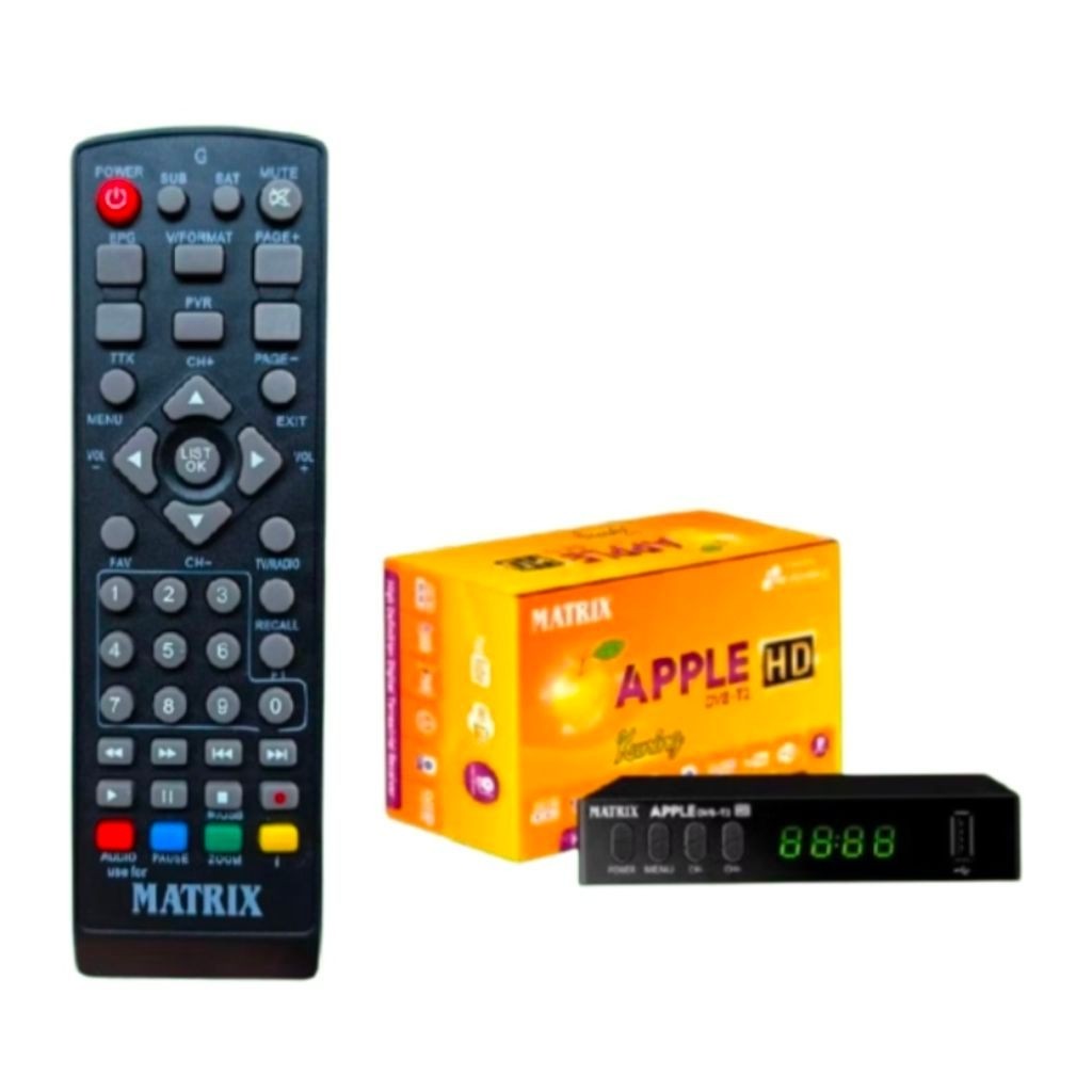 remot stb matrix Apple kuning remote set top box matrix kuning dvb t2