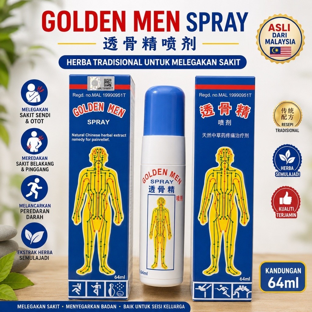 Golden Men Spray 64ml malaysia Original
