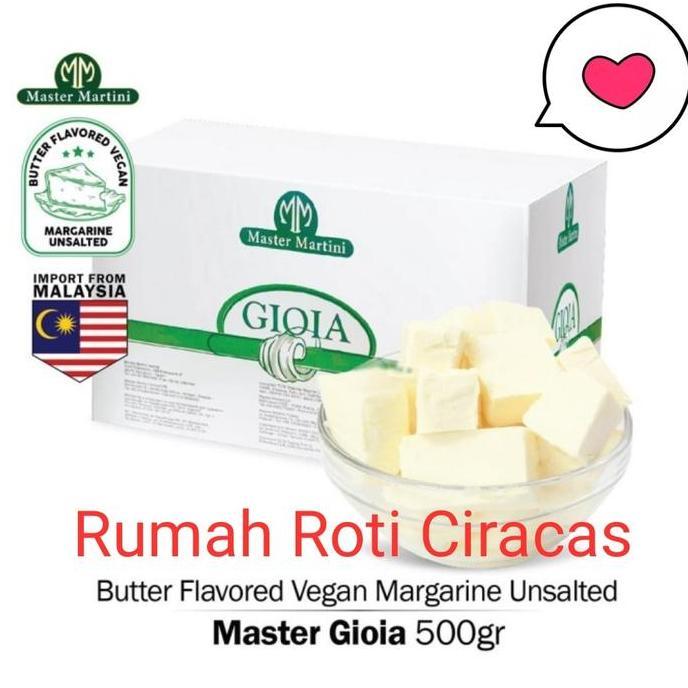 BUTTER GIOIA MARGARINE UNSALTED MASTER VEGAN 500GR PLAIN 500 GR