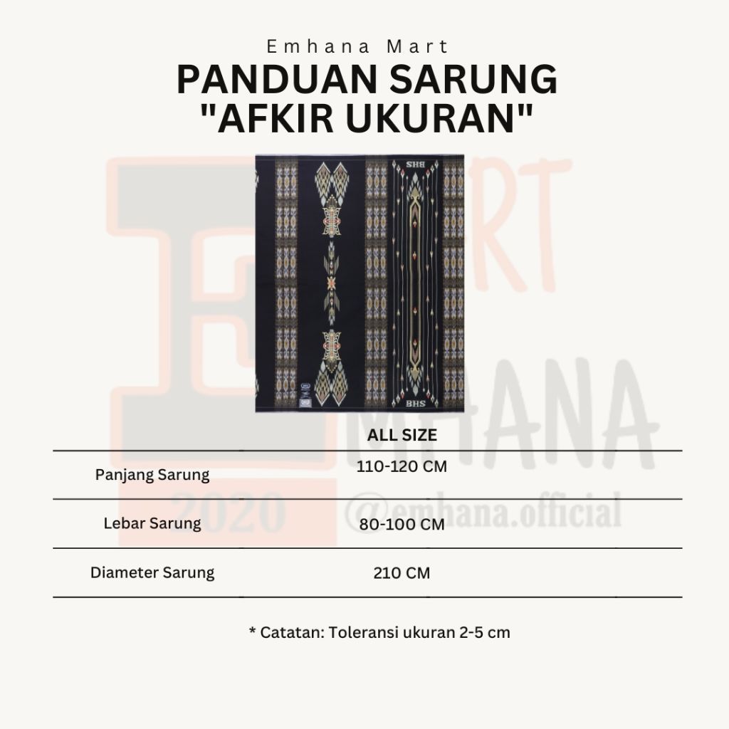 SARUNG BHS COSMO AFKIR UKURAN