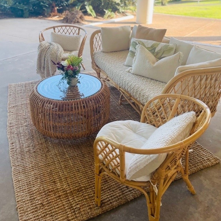sofa rotan set outdoor