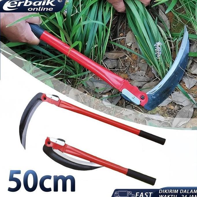 Vianmall_ - Sabit Lipat Baja/Alat Berkebun Pemotong Rumput Lipat Serbaguna/Sabit Folsing Sickle