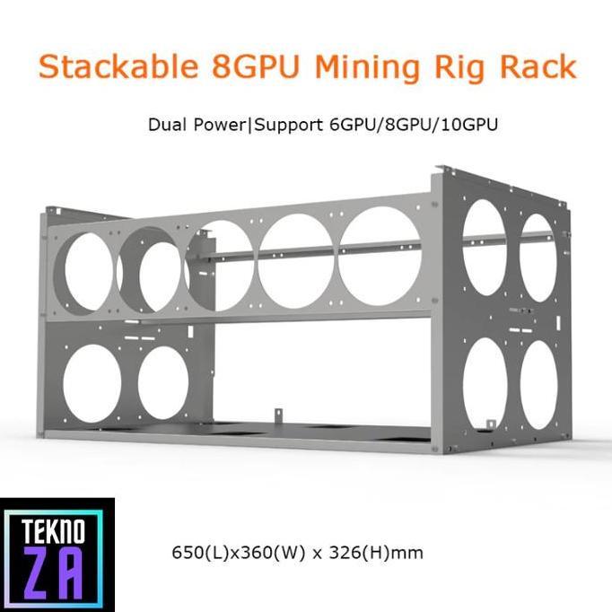 Rak Stackable 6 8 10 Vga Gpu Mining Open Air Mining Rig Frame Case