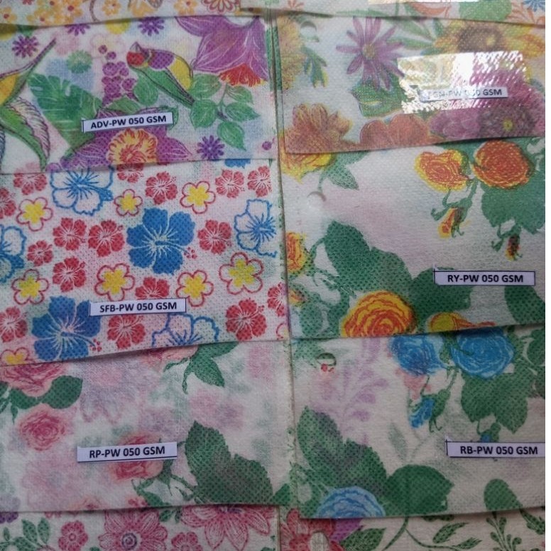 [1 ROL - 100 METER] Kain Spunbond Motif Bunga / Spunbond Printed 50 GSM Lebar 160 cm