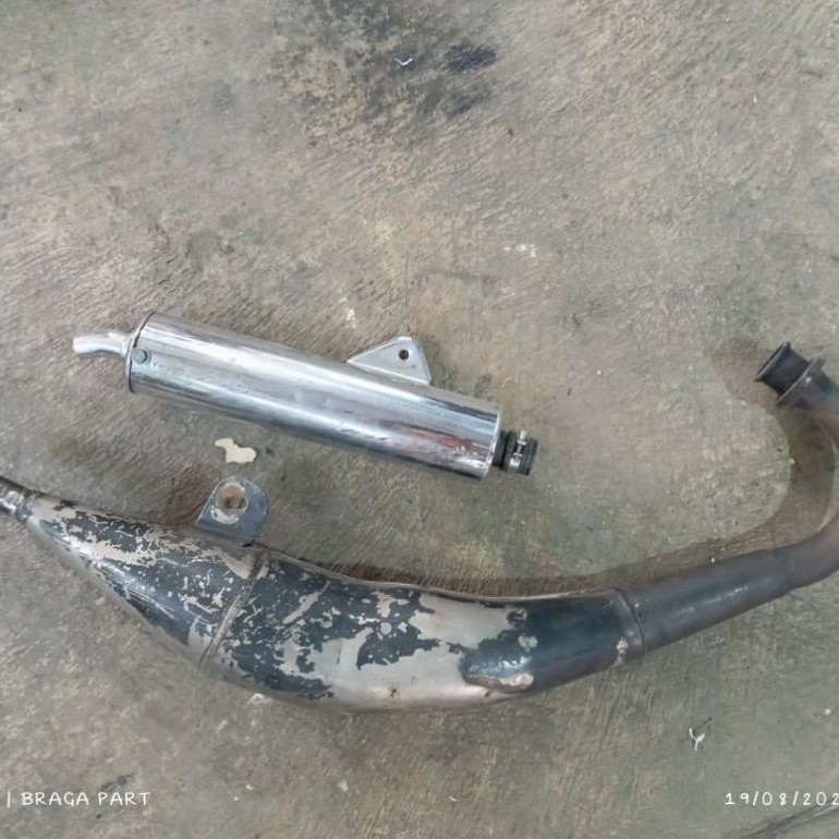 knalpot suzuki rgr original sudah bedel