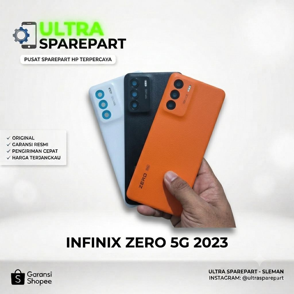 CASING | TUTUP BELAKANG | BACKDOOR | BACKCOVER INFINIX ZERO 5G 2023 ORIGINAL COPOTAN CABUTAN BEKAS S