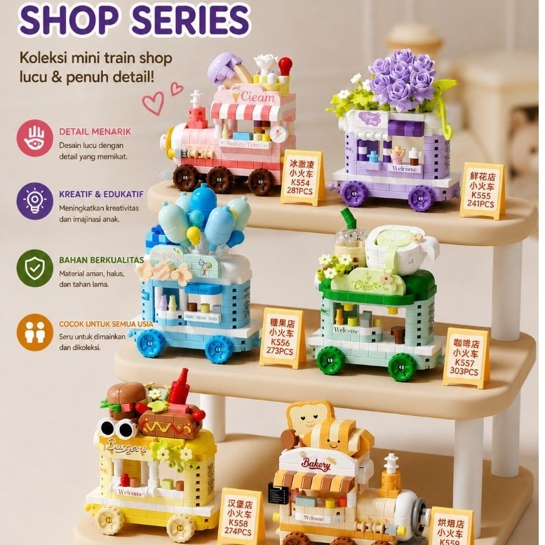 LittleTree - Mekansm Mainan Brick Stasiun Kereta