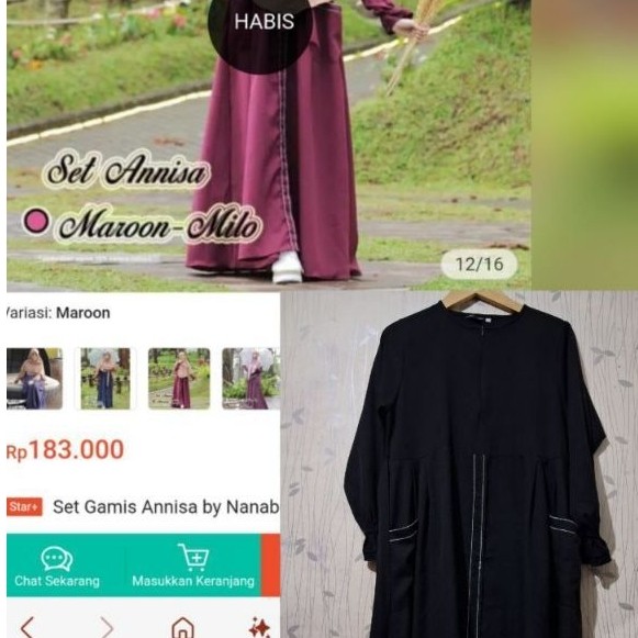 gamis hitam annisa nanabi collection