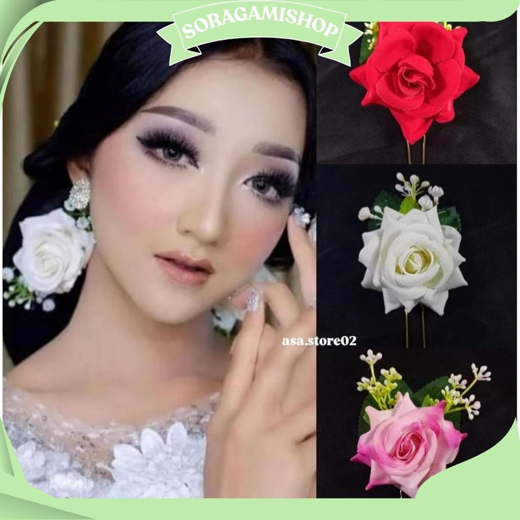 Tusuk Konde Bunga Mawar/Tusuk Konde Rambut Sanggul AS Promo