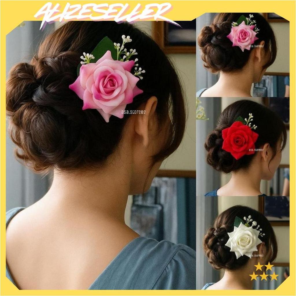 Tusuk Konde Bunga Mawar/Tusuk Konde Rambut Sanggul AS Sale