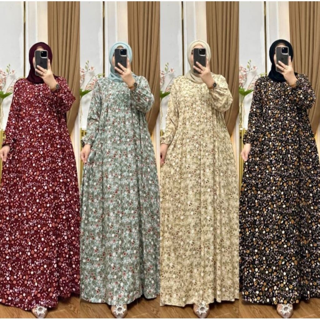 Gamis Crinkle Airflow/Katun Rayon Premium