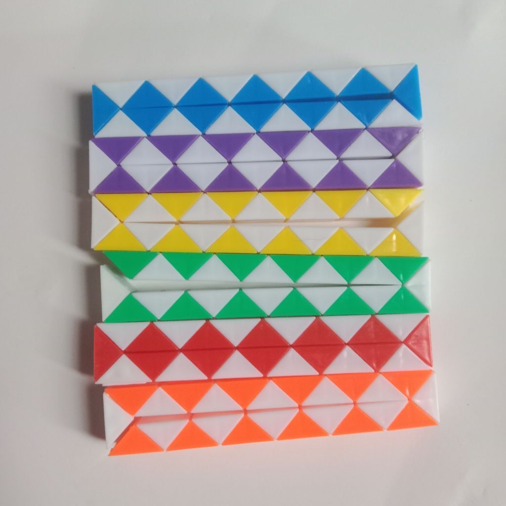 MAINAN EDUKASI RUBIK ULAR WARNA WARNI / RUBIK ULAR KREASI BENTUK
