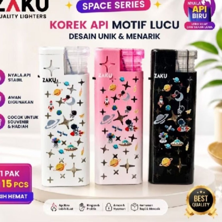 KOREK API BARA ZAKU SPACE JUMBO LED ( harga 1 pcs korek )