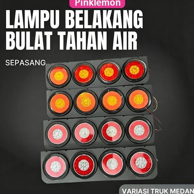 TSP Sepasang Lampu Led Stop Lamp Truck 12/24V Model 404/304 Lampu Rem Belakang Truk Variasi Canter H