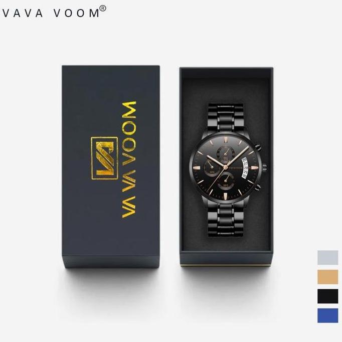9JS JAM TANGAN PRIA VAVA VOOM 100% ORIGINAL KRONOGRAF  214 HADIAH WATCHES BERKUALITAS