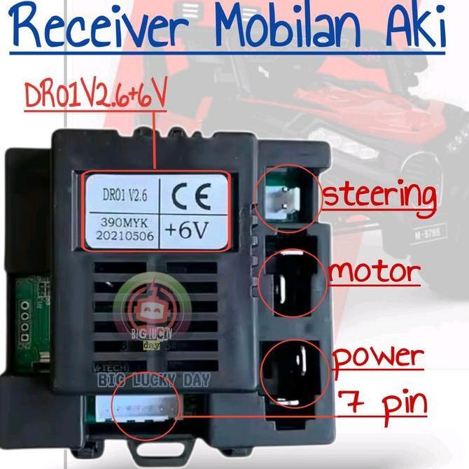 RECEIVER CONTROLLER MOBIL AKI ANAK M-TECH CN2 DR01 V2.6 390BLE +6V CE 20240606 SPARE PART MAINAN MOB
