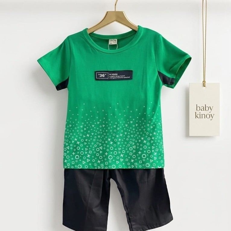 USON 3455 | Stelan Anak Laki Laki Baju Kaos Celana Katun