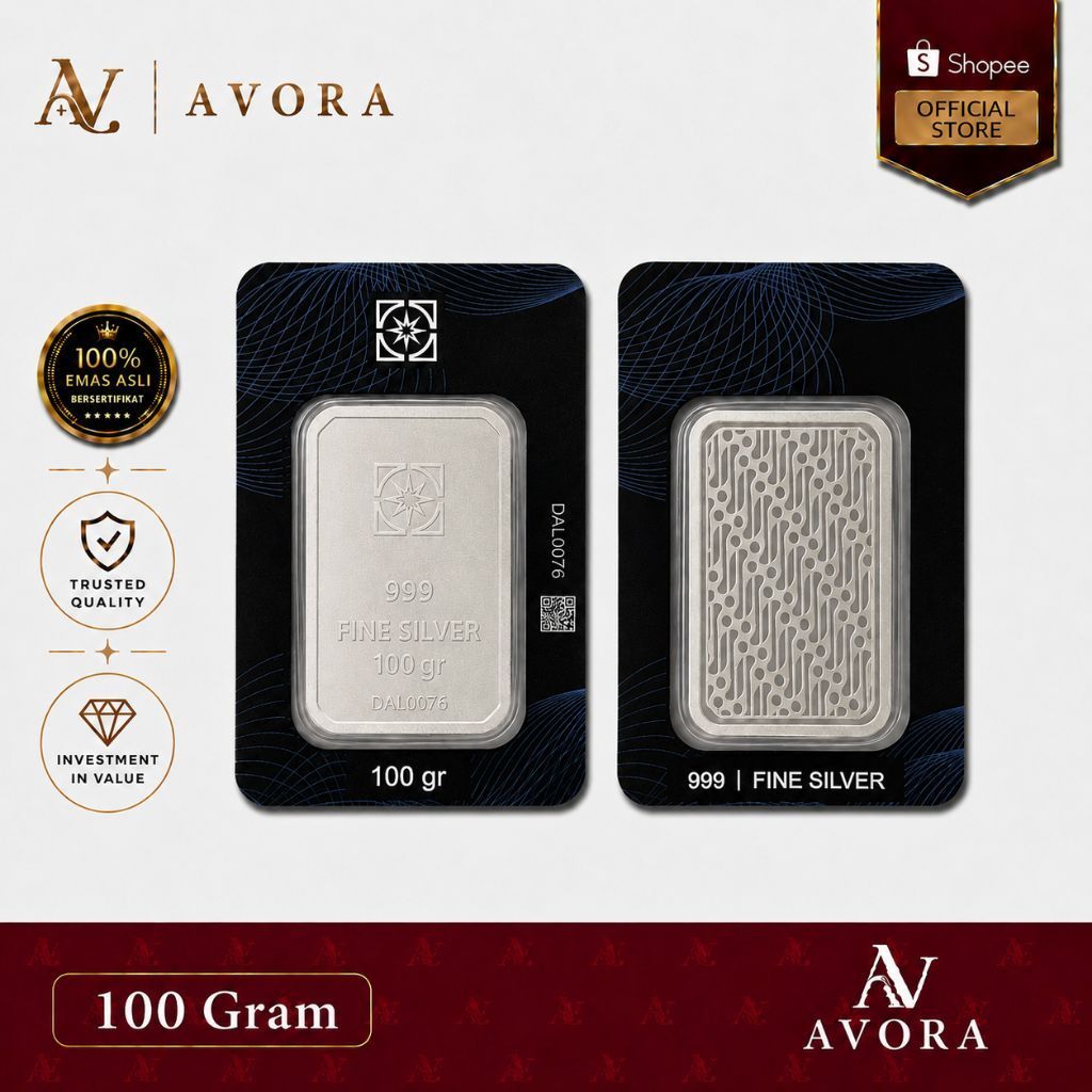 Avora Silver Perak Logam Mulia MT LM 100 Gram Tahun 2026