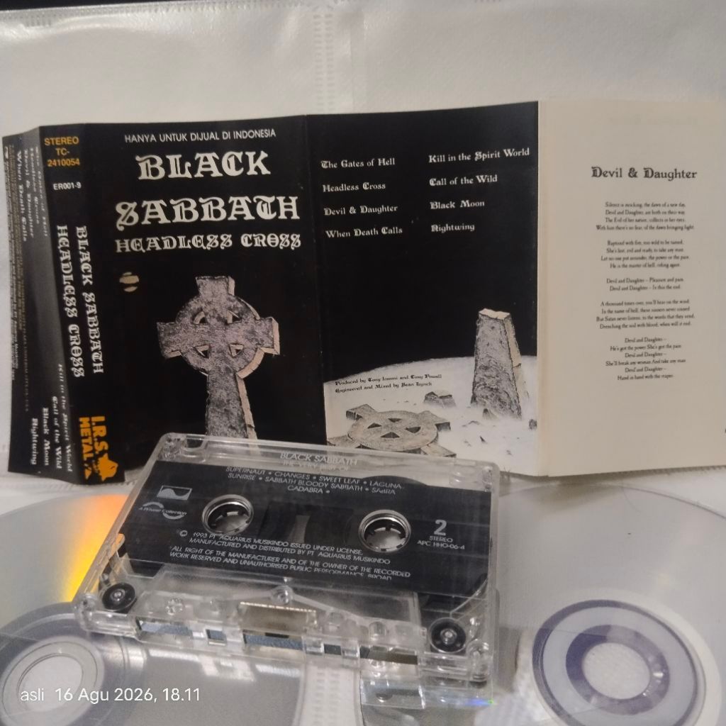 kaset pita BLACK SABBATH headless cross
