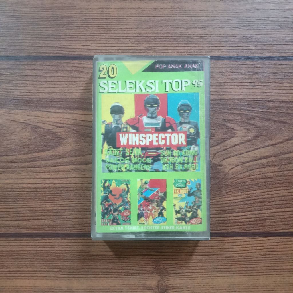 Kaset 20 SELEKSI TOP 95( Winspector, saint seiya, kamen rider dll)