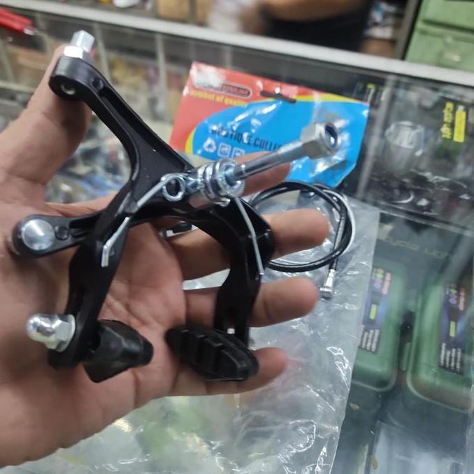 Brake Set Rem Depan Platinum Sepeda Fixie Bmx - Rem Set U Brake Depan Fixie Alloy Platinum Hitam