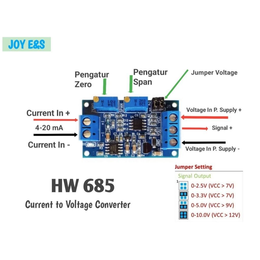 HW-685 4-20mA To 3.3V/5V/10V Voltage Module