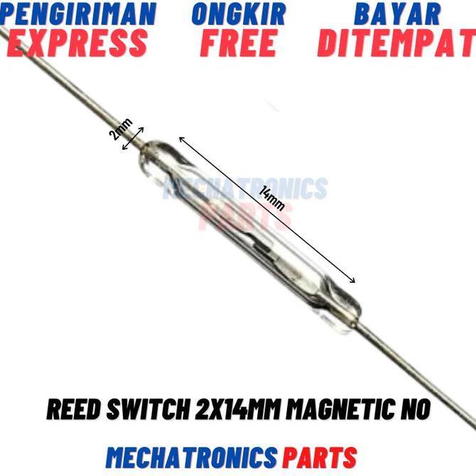 Reed Switch 2X14Mm Magnetic Magnetron Detector Saklar Sensor No