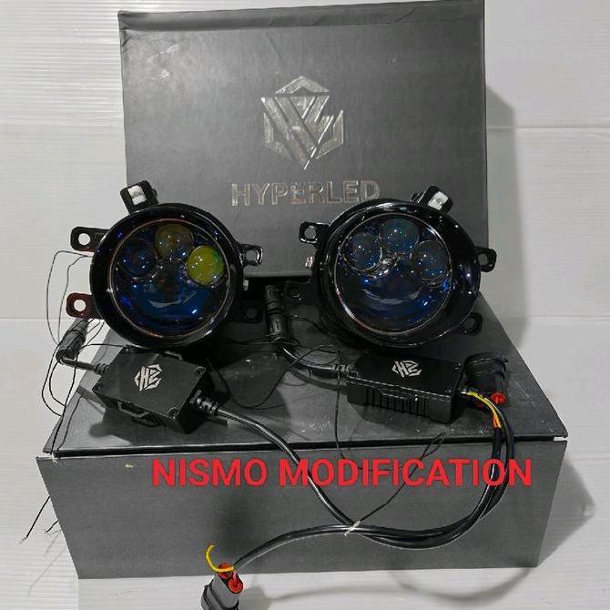 TERBARU - foglamp projector biled 3 warna khusus Toyota Innova reborn Fortuner vrz 2016 merk hyper L