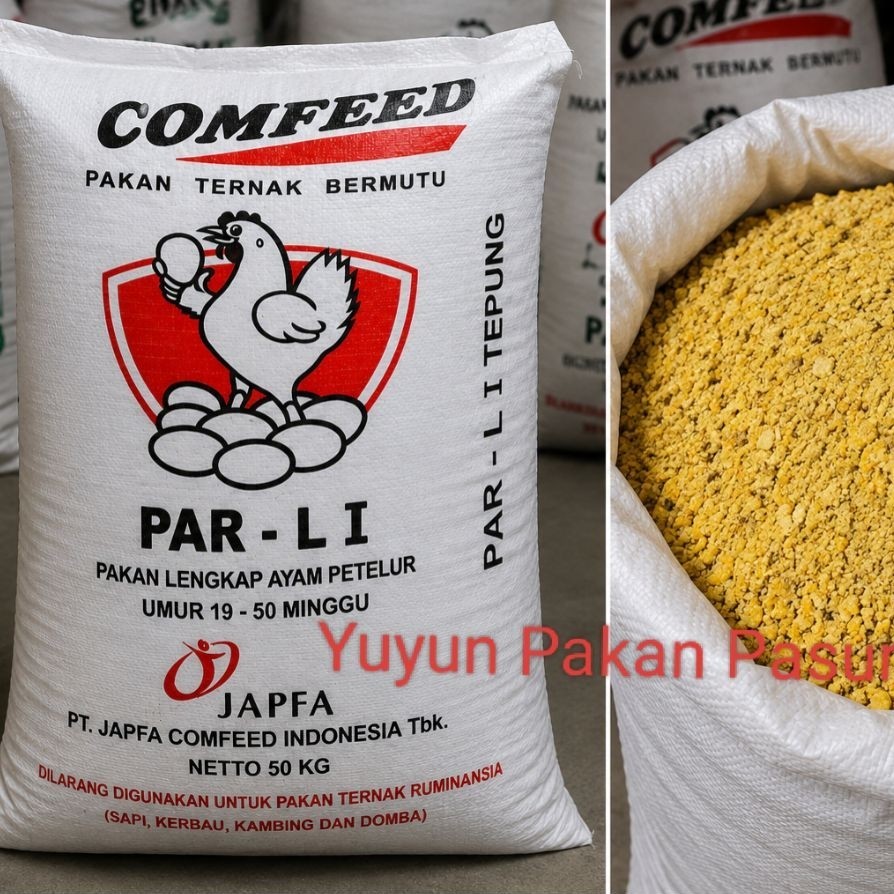 Par L1 PARLI Tepung Original Comfeed Japfa Indonesia Pakan Ayam Petelur 50Kg