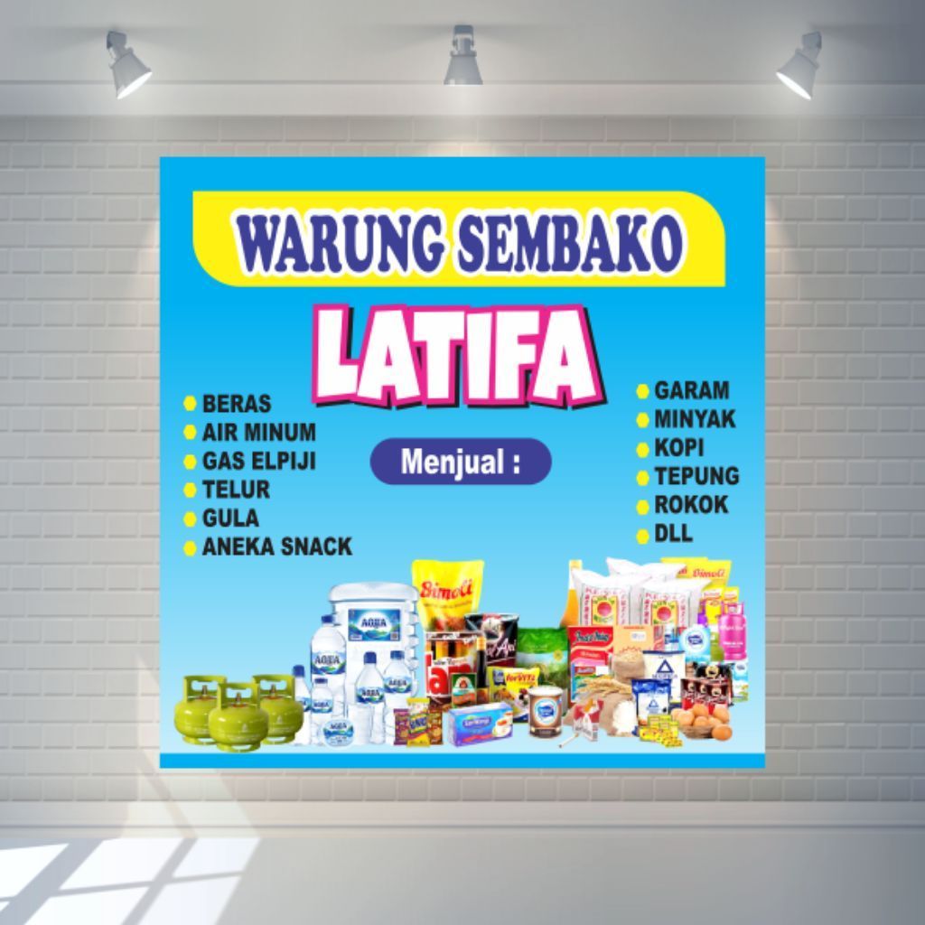 Cetak Banner Custom Warung Sembako | Spanduk Warung Sembako