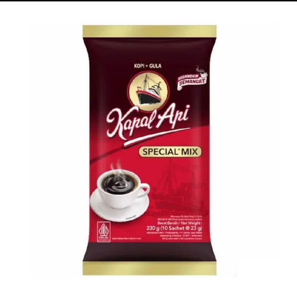 Kopi Kapal Api Special Mix / Less Sugar 1 Pack Isi 10