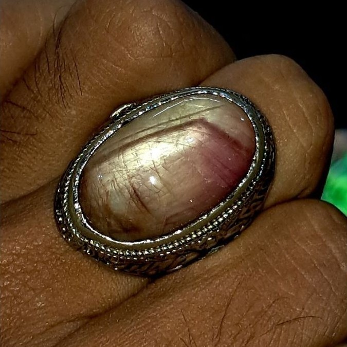 cincin ruby belang star antik