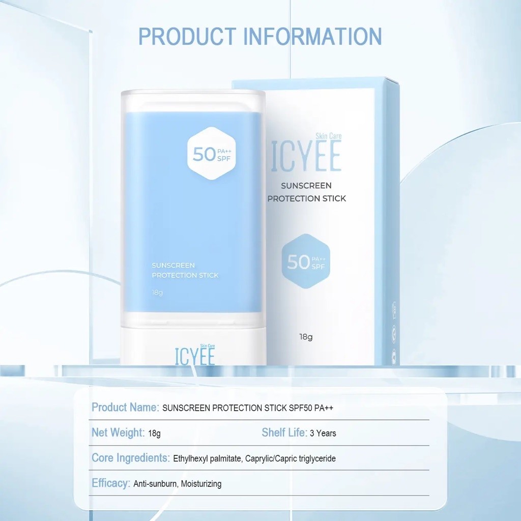 SUNSCREEN STICK COOLING ICYEE Sensasi Dingin, Perlindungan Tinggi, Tahan Air