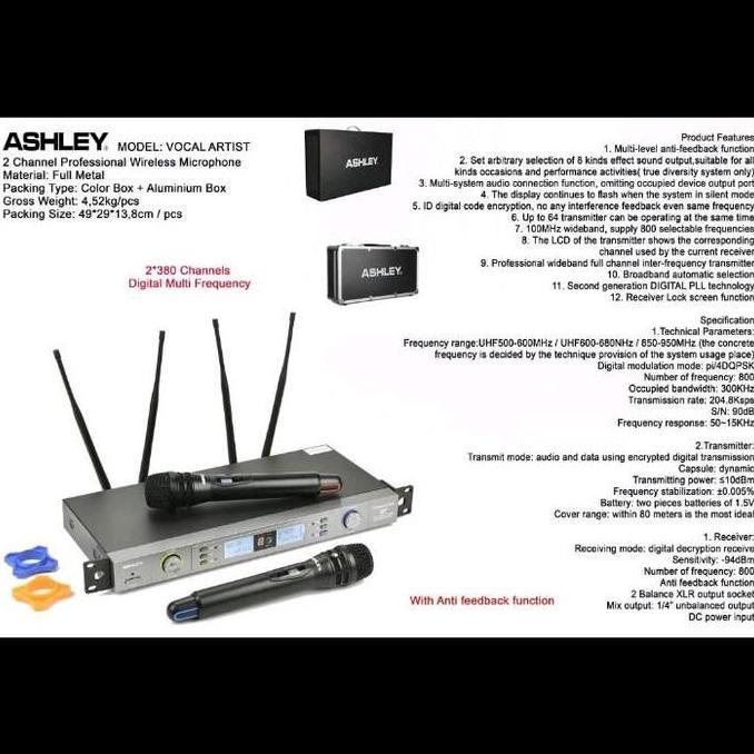 Mic wireless Ashley vocal artis vocal artist